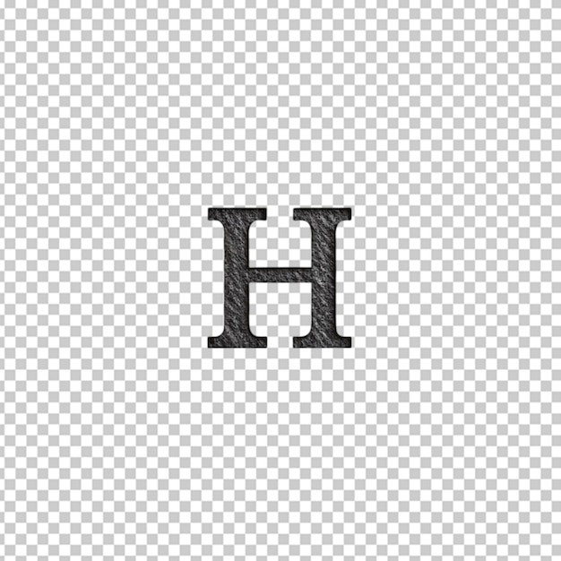 a clean highresolution image of the uppercase letter h with a textured stonelike appearance on a transparent background
