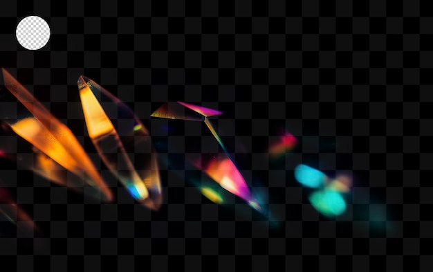 A close up of a diamond with the rainbow colors on it.