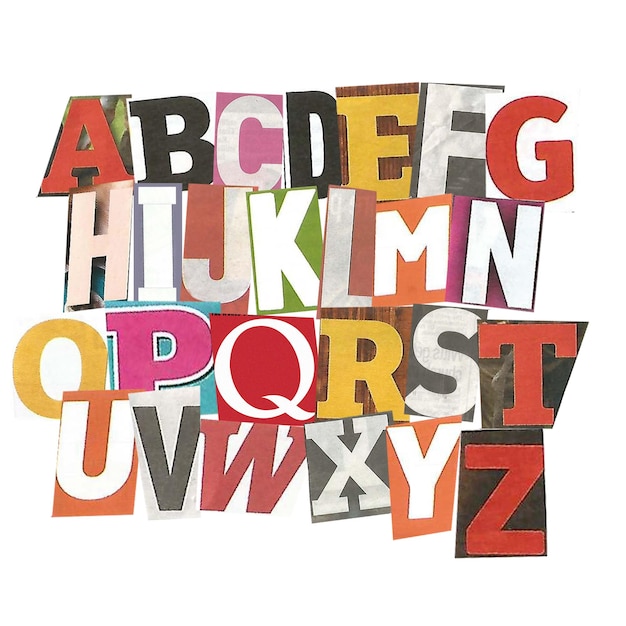 a colorful alphabet with different letters