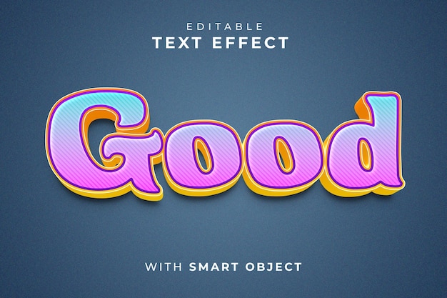 a colorful text effect with smart object
