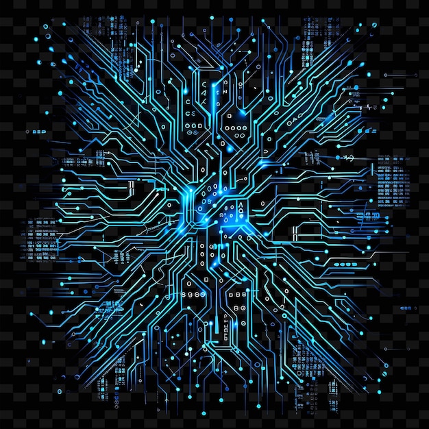 a computer generated image of a computer mouse with a pattern of a circuit board
