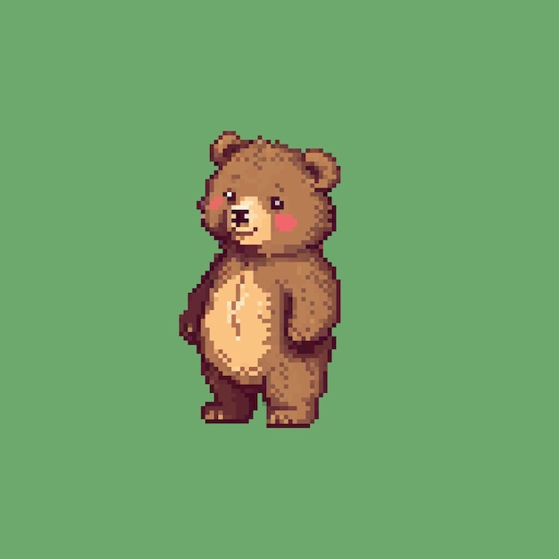a green background with a bear on it