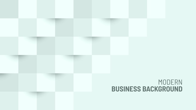 a green background with white squares and the words business background