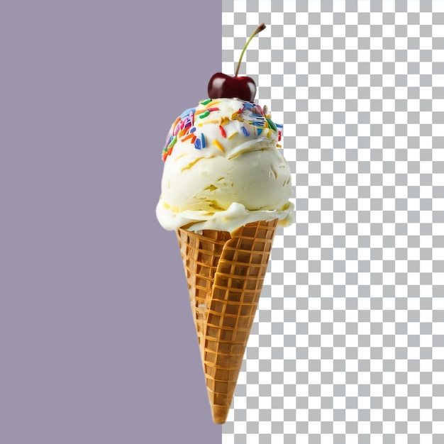 a ice cream cone with the word cherry on it
