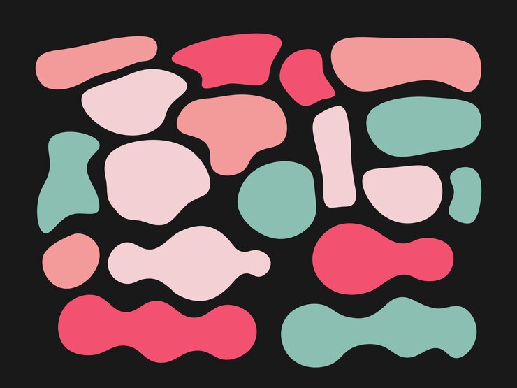 PSD a painting of a pink and green colored dog with a pink and green pattern