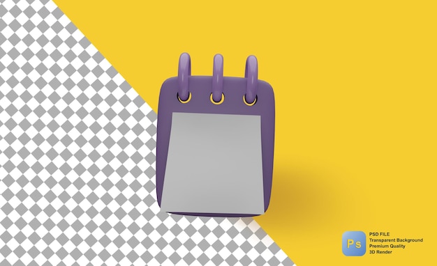 A purple calendar with a blue background and the word " c " on the bottom.