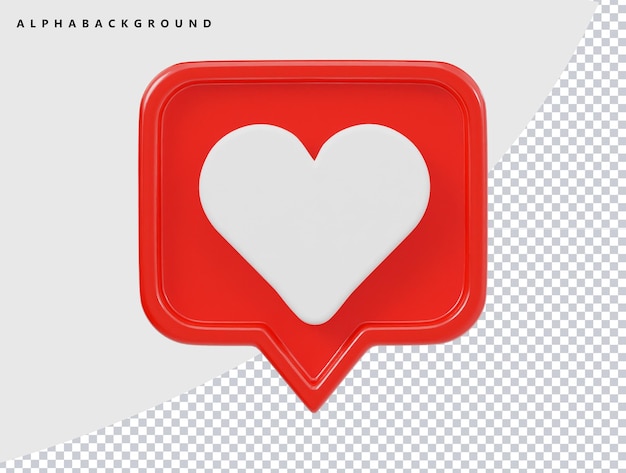 a red heart with a white heart on the top