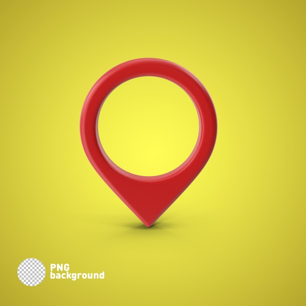 a red pin with the word s on it