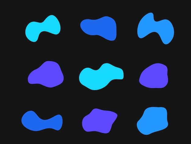 a series of colorful shapes and shapes of different shapes