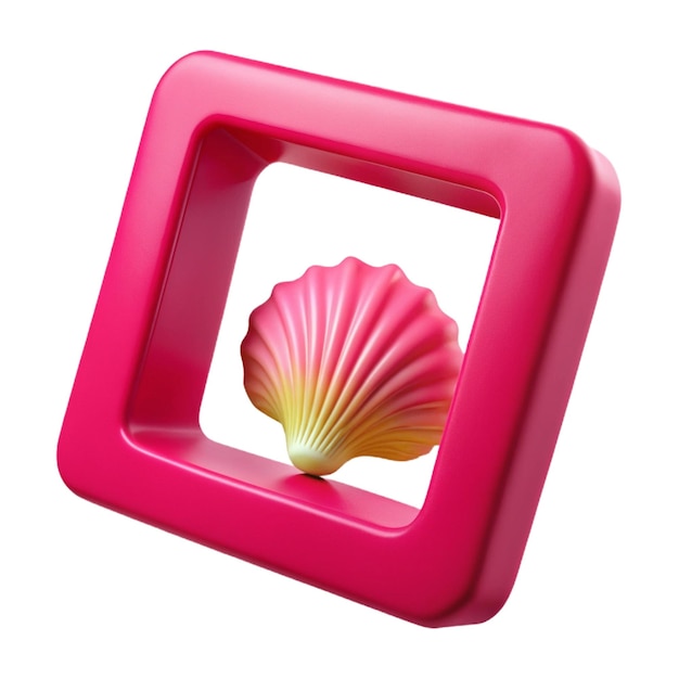 a shell shaped object with a shell on it