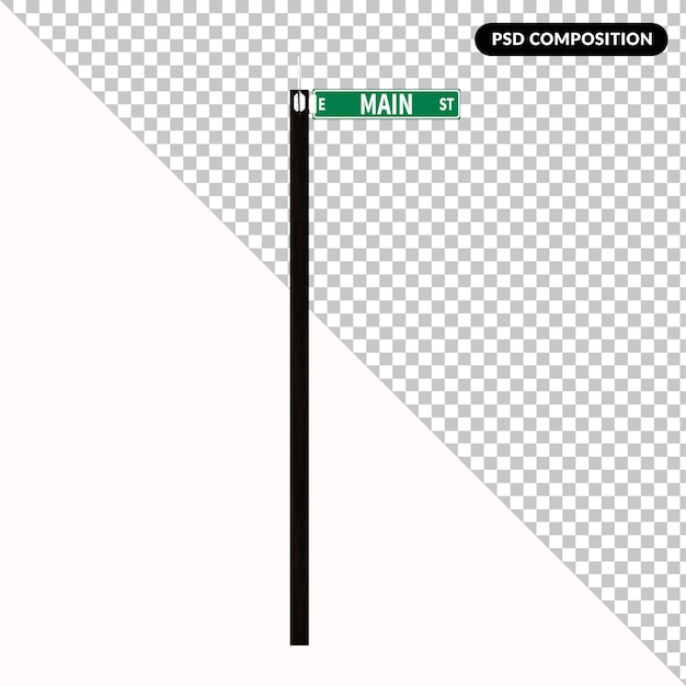 A street sign with the word main on it