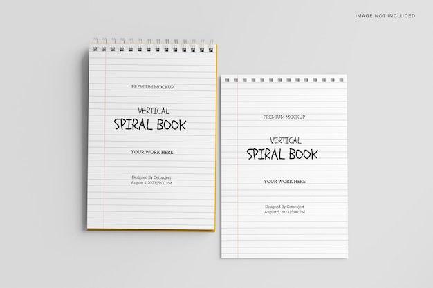 A5 spiral book mockup