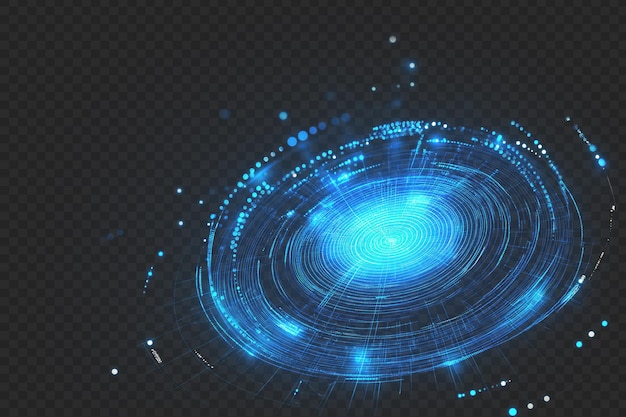 Abstract Blue Circular Energy