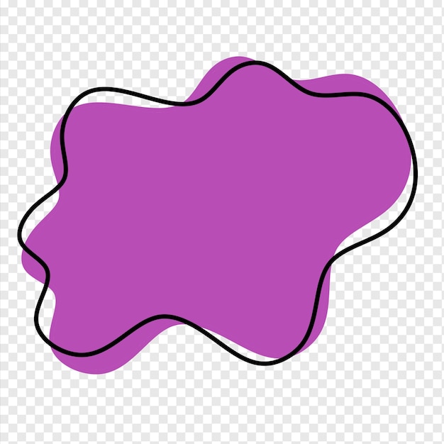 abstract fluid purple shape element transparent