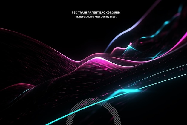 Abstract Glow Waves Shiny golden moving lines design element with glitter effect on dark background