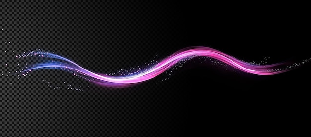 Abstract Glowing Wave with Particle Effects