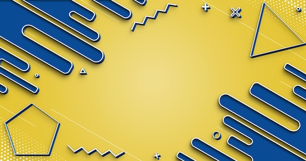 abstract memphis background, 3d modern horizontal background download, photoshop file, colorful bg