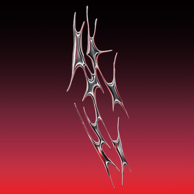 Abstract Metallic Forms in a Futuristic Style
