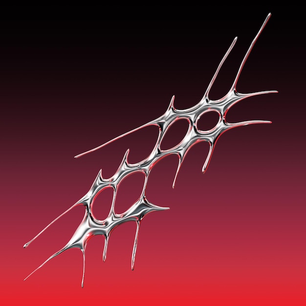 Abstract Metallic Structure with Flowing Lines