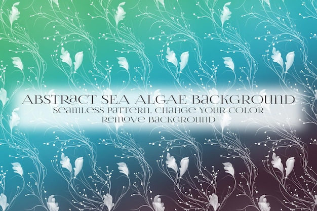 abstract sea algae pattern on remove background texture