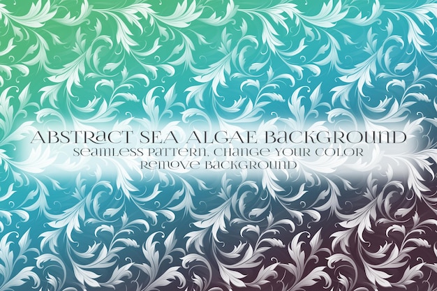 Abstract Sea Algae Pattern on Remove Background Texture