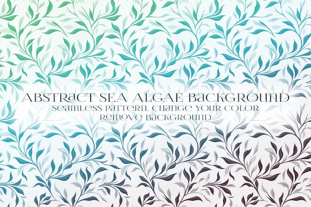 abstract sea algae pattern on remove background texture