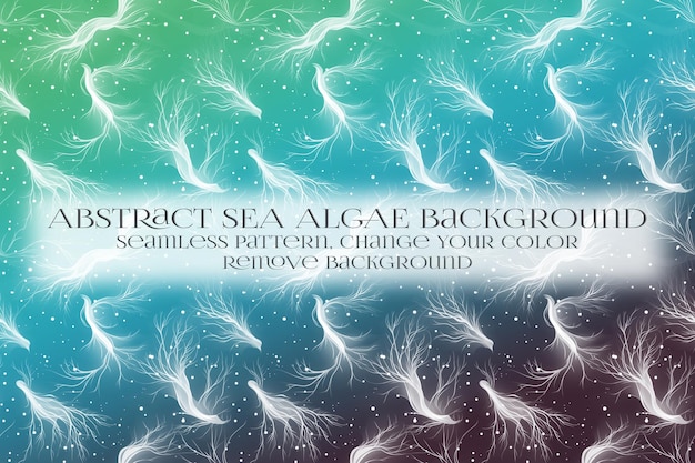 abstract sea algae pattern on remove background texture