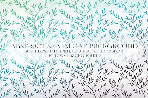abstract sea algae pattern on remove background texture