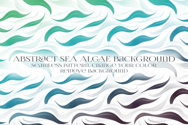 Abstract Sea Algae Pattern on Remove Background Texture