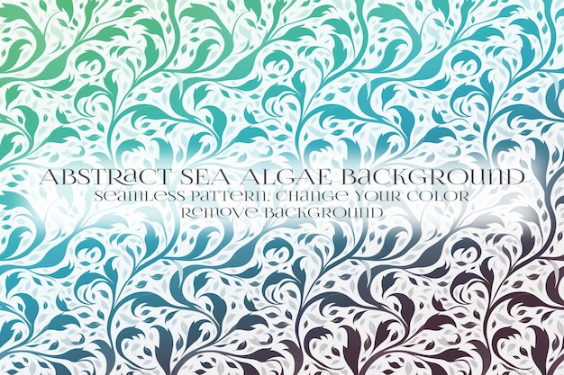 abstract sea algae pattern on remove background texture