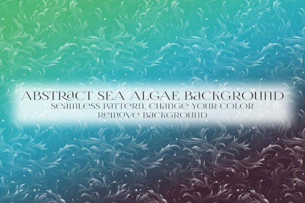 abstract sea algae pattern on remove background texture
