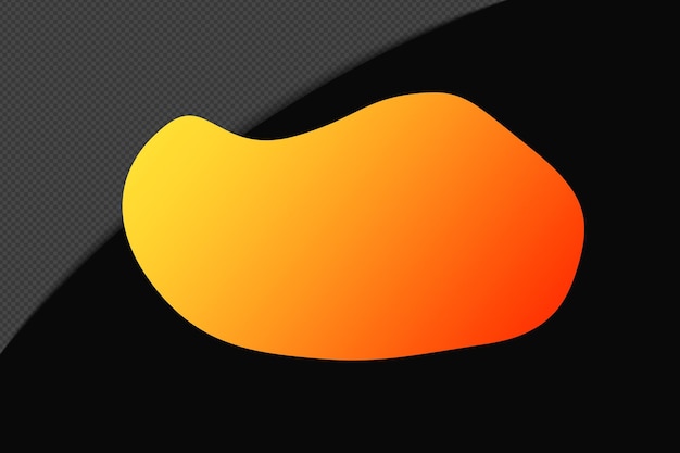 abstract shape gradient element with yellow orange color template psd png design