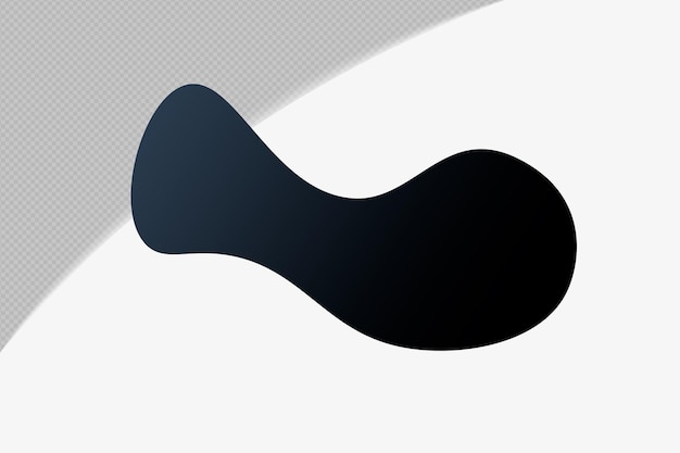 abstract shape transparent gradient element with black midnight mirage color template psd png design