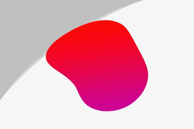 abstract shape transparent grainy gradient element with red color template psd png design
