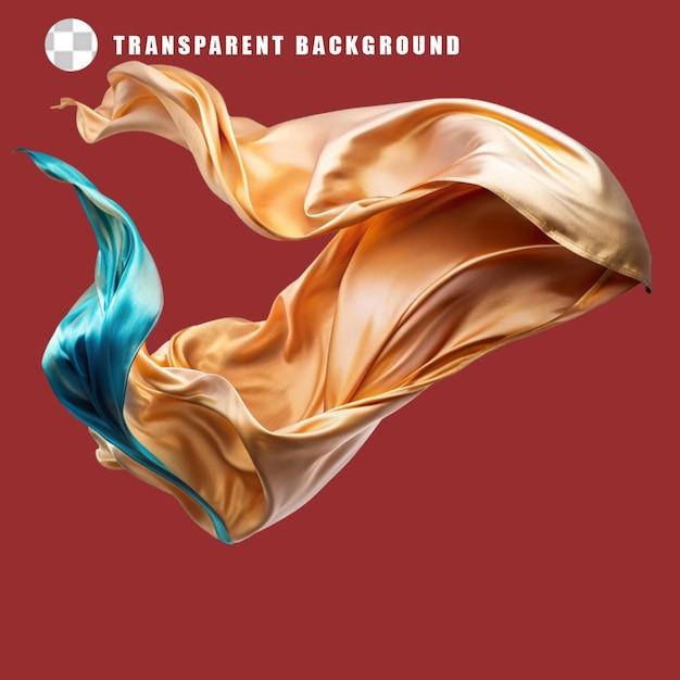 abstract silk flying isolated on transparent background