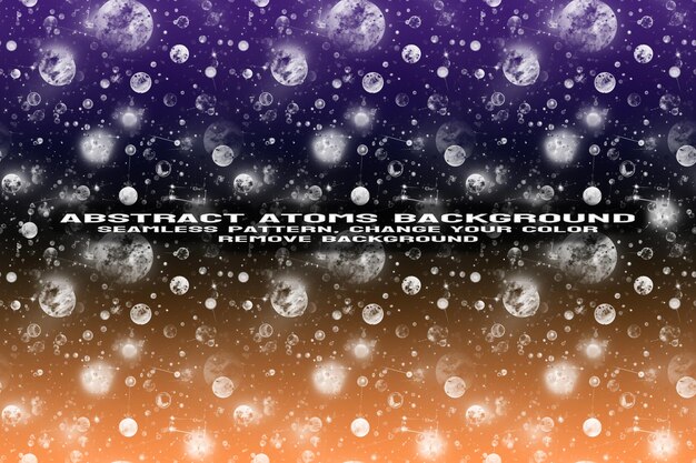 Abstract Textured Background with Editable Molecule and Atom Pattern PSD Format