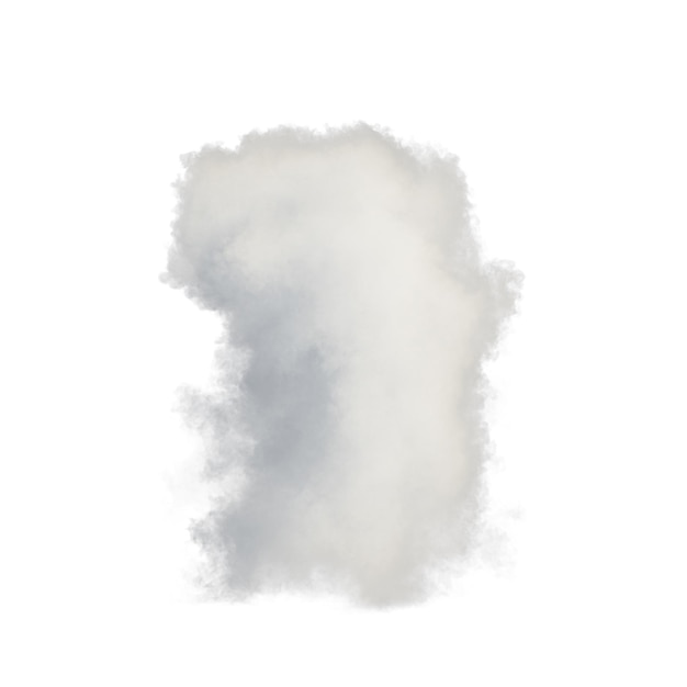 aerial explosion isolated transparent background 3d rendering