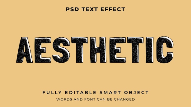 Aesthetic cute graphic style editable text effect