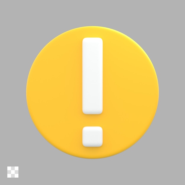 Alert symbol 3d icon