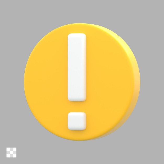 Alert symbol 3d icon