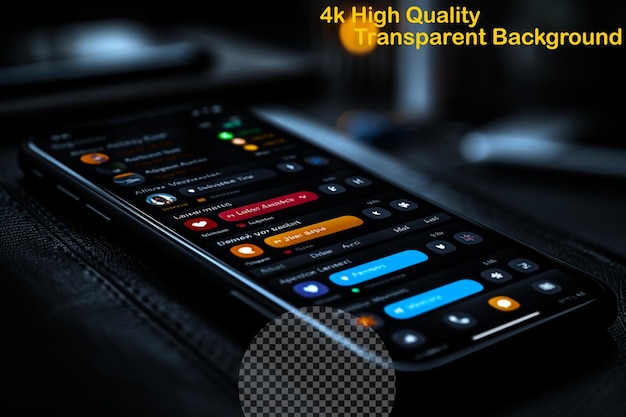 an app that uses artificial intelligence and personalization on transparent background