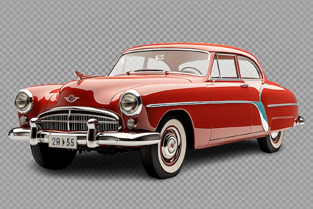 antique old car isolated on white background vintage sport car cut out generative ai