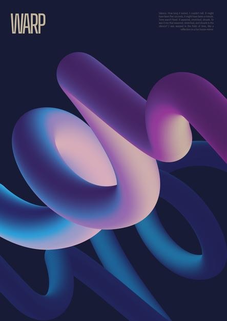 Áp phích đồ họa trừu tượng với màu gradient