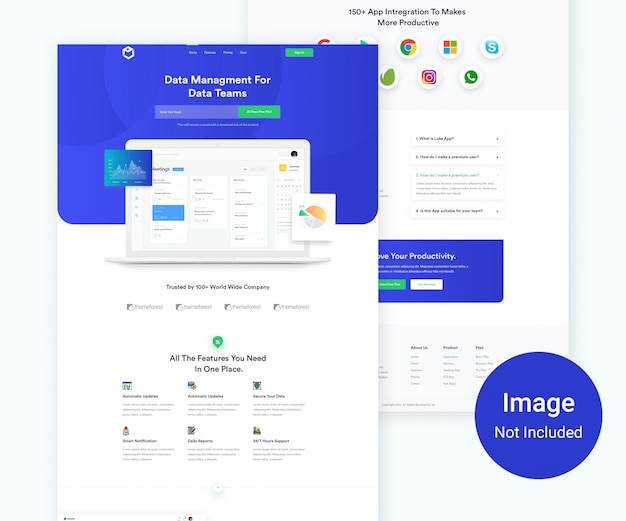 App Landing Page Template Design