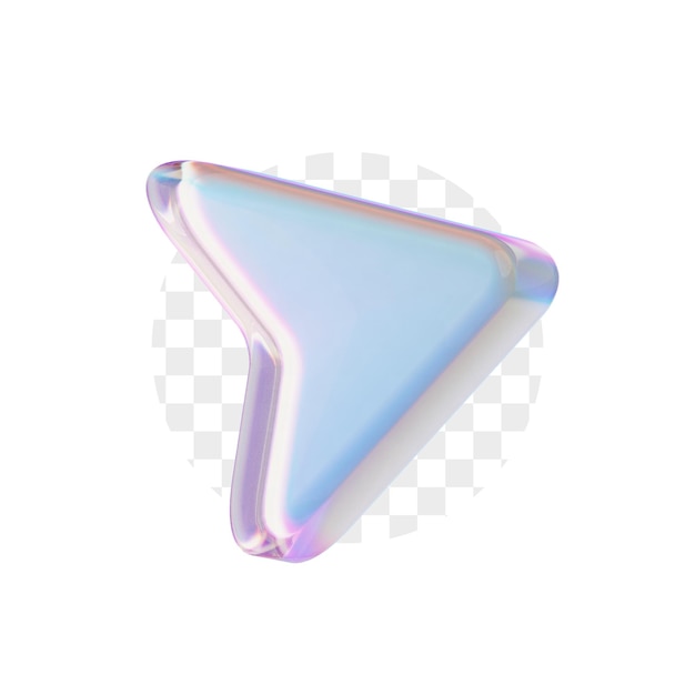 Arrow Symbol Interface Transparent Holographic 3D Icon