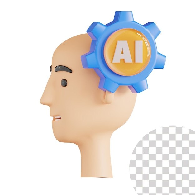 Artificial Intelligence Management 3D Icon