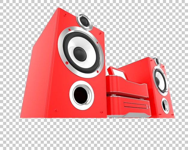 audio system isolated on transparent background 3d rendering illustration