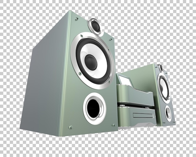 audio system isolated on transparent background 3d rendering illustration