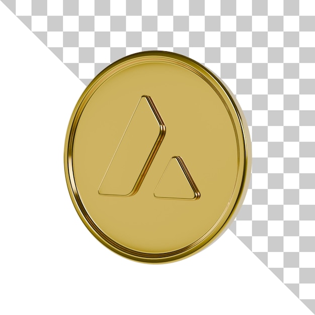 Avalanche Gold Coin 3D Icon