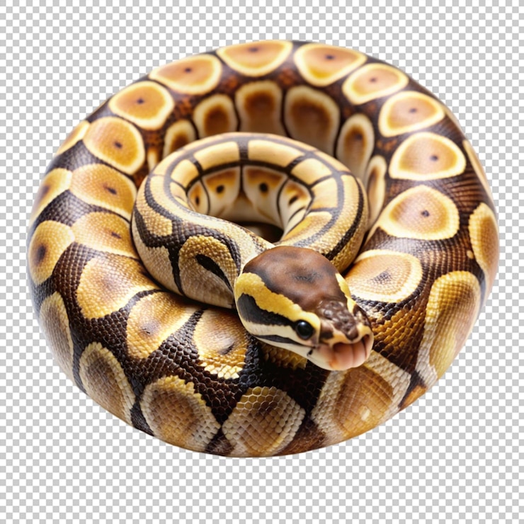PSD banana ball python on transparent background